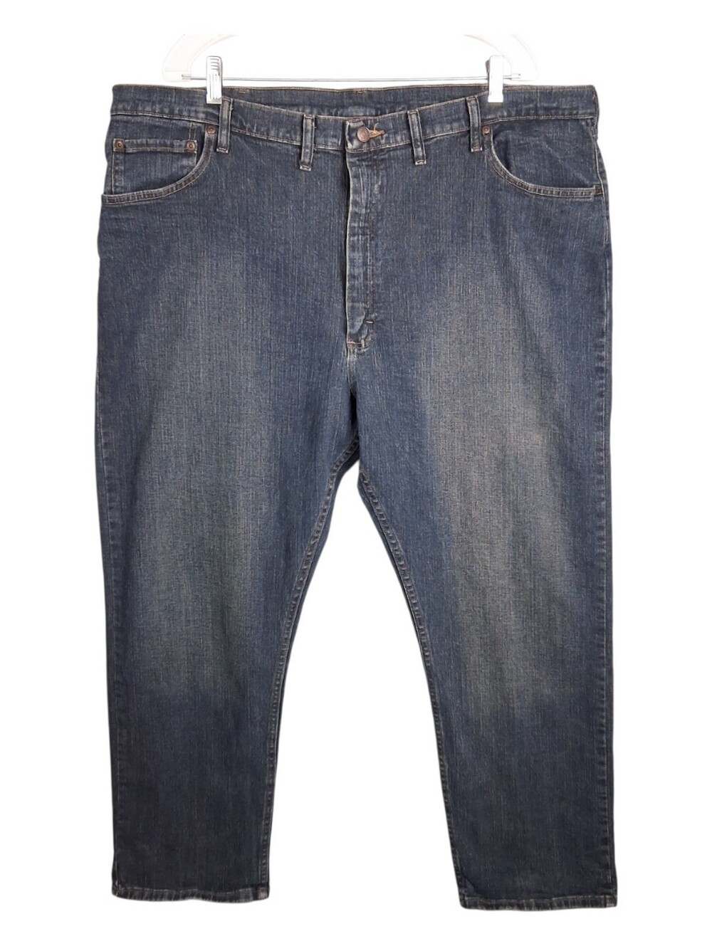 Wrangler Jeans Mens 44x30 Blue Advanced Comfort Relaxed Straight Denim 9WRLABI